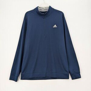 Adidas Golf Performance Jacket Men Size L 1/4 Zip-Up Pullover Athleisure Preppy